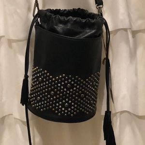 Brand NEW! With Tags. Black studded bucket bag